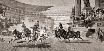 Chariot race at Roman games, from 